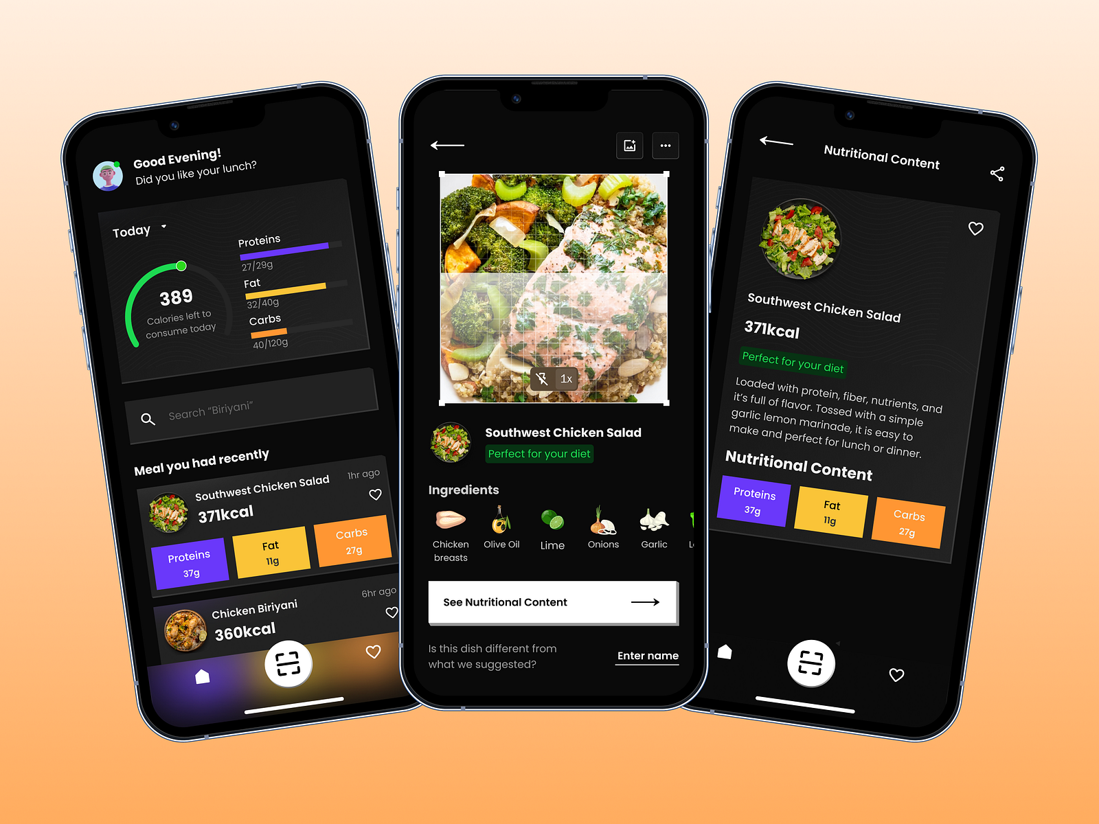 Food scanner App Interface Design by Deep Chatterjee on Dribbble