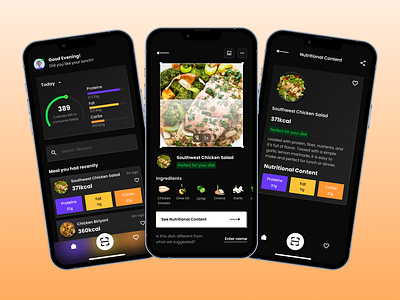Food scanner App Interface Design app challenge design food app food scanner app illustration productdesign ui ui chall ux