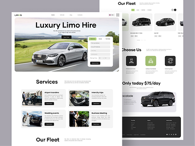LIMOS - Website of limousine services auto automobile car car booking car hire cars limousine rent rent a car rental app rental car vehicles web design website