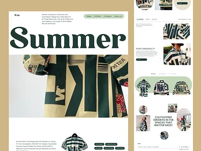 S/m fashion website | Landing page cloth creative fashion fashion website home page landing page lookbook online shop outfit retro shop store summer fashion typography uidesign uiux uxdesign wear website