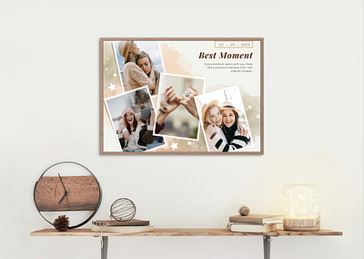 Playful WtercolorBest Moment Photo Collage branding canva canvatemplate design design graphic v graphic design