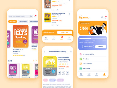 Gamma - Books App UI Design app books design ui