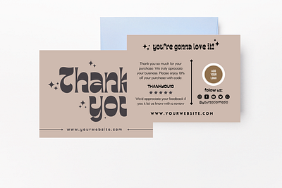 Bundle 5sets Customer Thank you Insert Canva Template you're go branding canva canva template design personal touch thank you card thank you design template