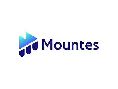 Mountes Logo brand branding design graphic design logo logo design m logo minimal modern mountes