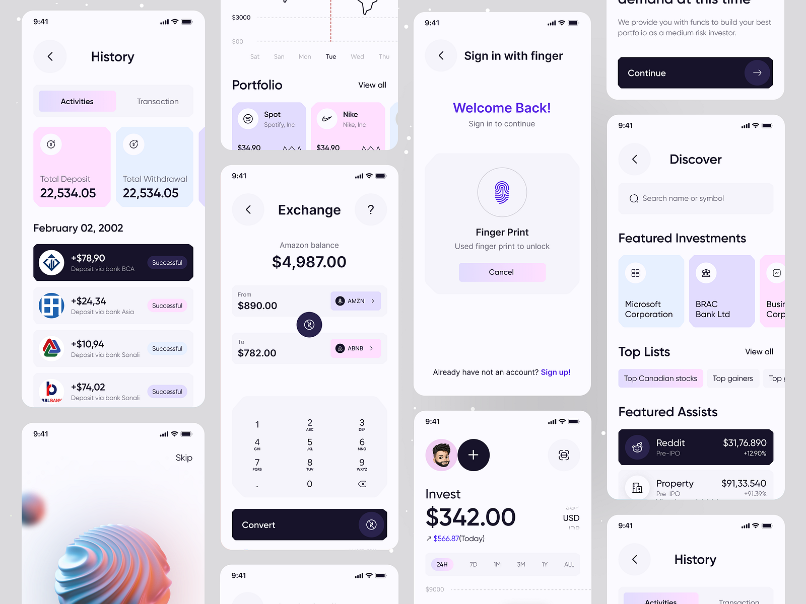 Investment App UI by Ofspace UX/UI on Dribbble