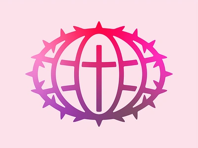 he is risen christ church cross crown easter globe god gradient happy easter jesus logo pink resurrection spring sunday thorn thorns