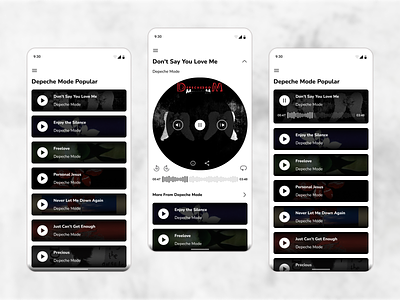 Music Player App Concept android app design figma iphone mobile music music app music player ui uiux ux