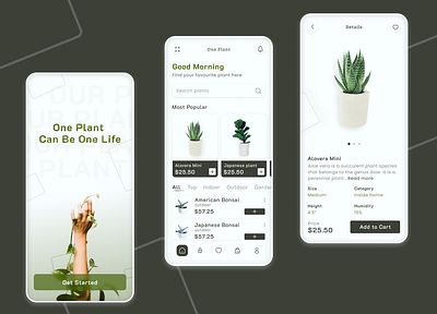 One plant mobile design one plant plant app tree app uiux app ux research