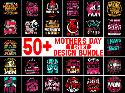 Mother's day t shirt design bundle design mordan t shirt design mother print shirt design