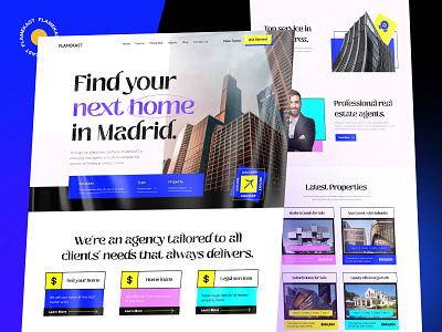 Real Estate Website | Landing Page UI flamekast homepage landing page landing page ui landingpage modern design property listing real estate branding real estate landing page real estate website responsive design uidesign uiux user experience (ux) user interface (ui) webdesign website website builder website concept website design