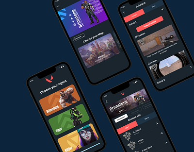 Brimmy App: UI Redesign for a Seamless User Experience app design design gaming gaming app gaming interface illustration mobileapp ui user interface ux valorant valorantlineup