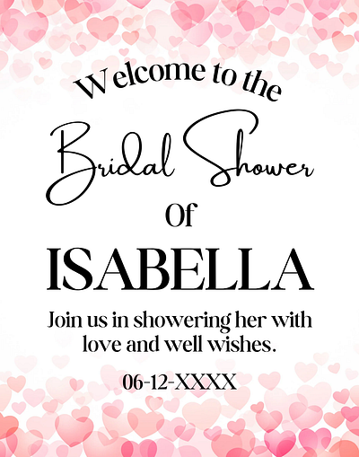 Modern Bridal Shower Welcome Sign bridal shower design graphic design illustration typography wedding invitation