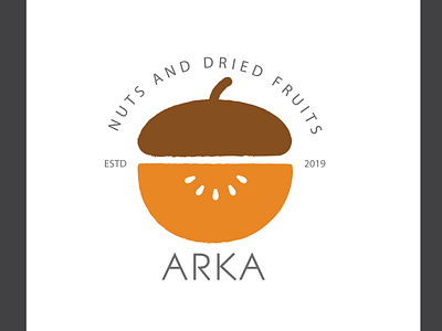 ARKA LOGO DESIGN branding design fruit fruits graphic design logo logodesign nut nuts orange