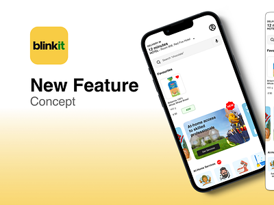 Blinkit New Feature Concept app blinkit case study design figma mobile design new feature services ui user experience ux