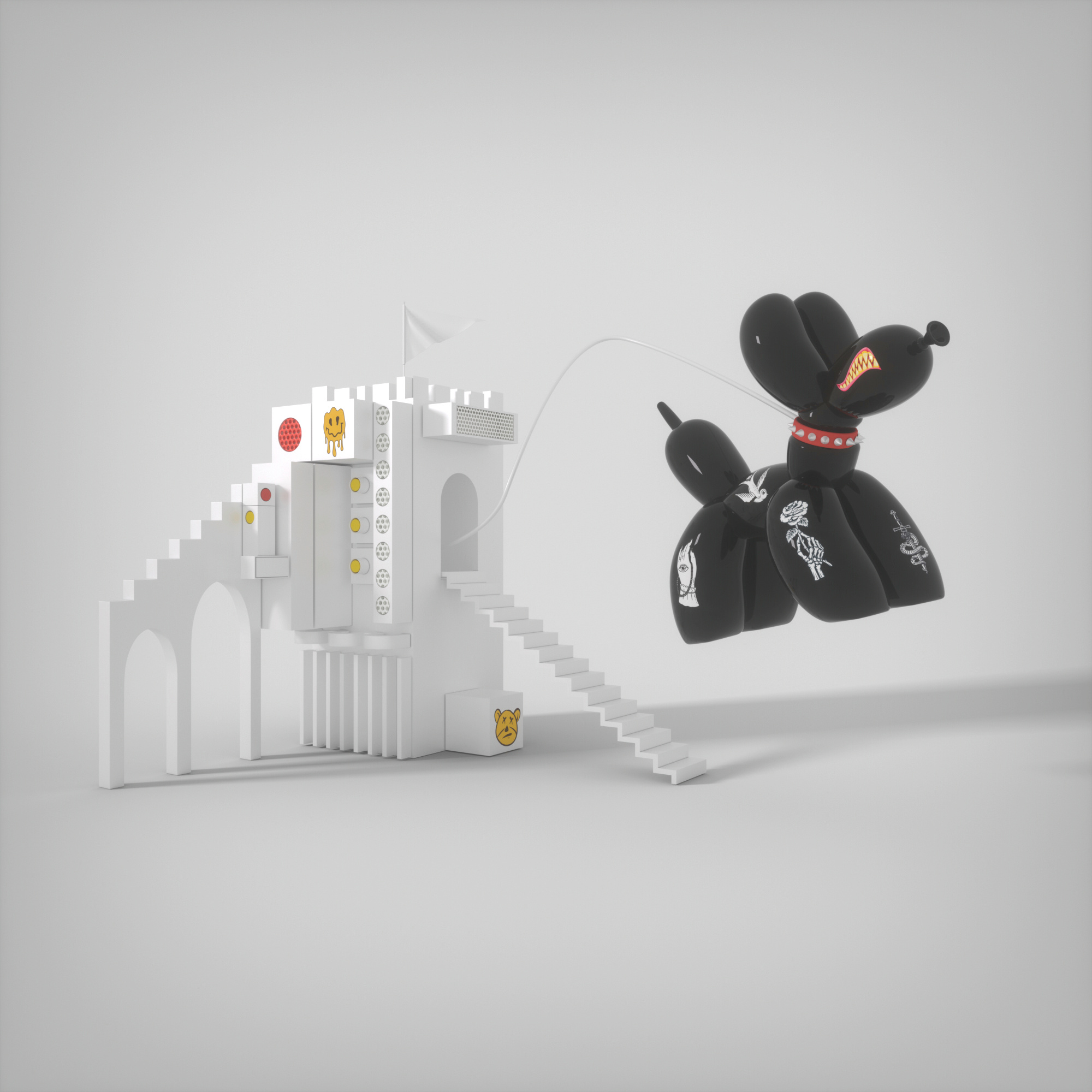 Please Don't Kill My Vibe 3d 3d art cinema 4d design digital art dog graphic design street art surrealism