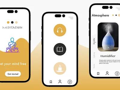 Meditation App app design ui