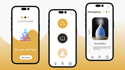 Meditation App app design ui