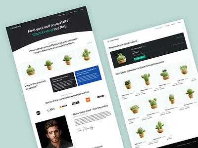 Cacti Friend - NFT Artworks artwork branding design figma logo modern nft simple ui ux website