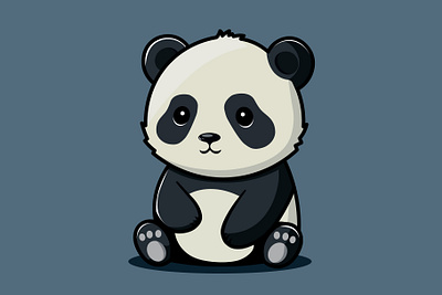 Panda animal baby character illustration nature panda vector