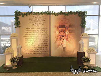Book Wedding 2017 | Photo Corner backdrop design graphic design illustration jonwkhoo visual art deco wedding