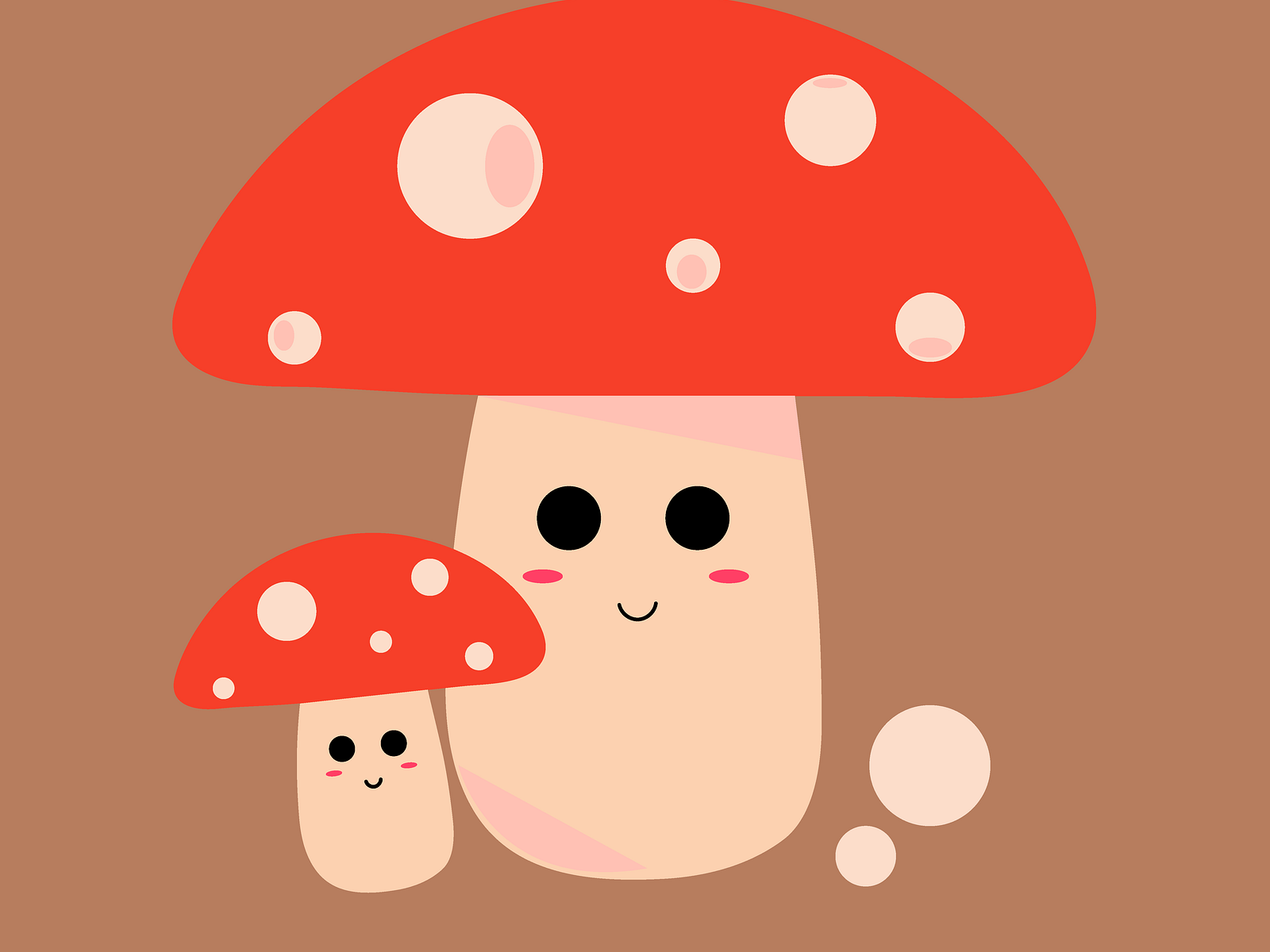 Cute mushroom illustration by Manvi | Visual Identity Designer on Dribbble