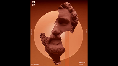 3D Poster album art blender concept design music cover sculpt