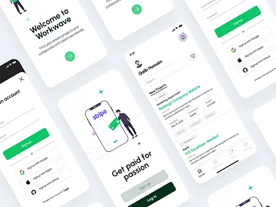 WorkWave Mobile App adobe xd design figma freelance app illustration mobille app ui user experience user interface ux workwave