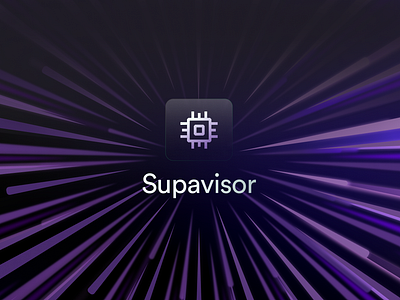 Supavisor – cloud-native Postgres connection pooler branding design figma gradients icon illustration purple startup supabase tech vector