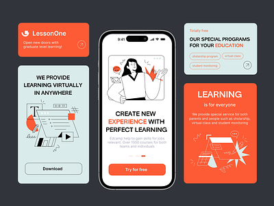 UI Elements | Learning platform android animated animation app courses design desire agency graphic design interface ios learning platform lessons mobile mobile ui motion motion design motion graphics online education ui ui elements