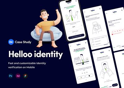 Case study: Identity verification app - Helloo biometrics case study digital facial recognition id verification identity kyc ui ux verification