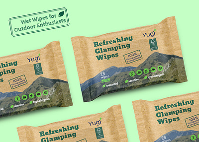 Refreshing wipes package design camping wipes outdoor wipes package design packaging design product packaging design refreshing wipes design wet wipes