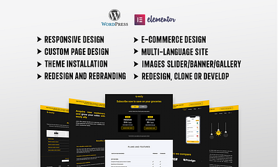 wordpress elementor figma page design ui ux website website design wordpress