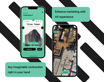 AR app concept mobile ui