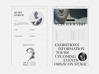 Museum Website Concept concept design ui ux web web design website
