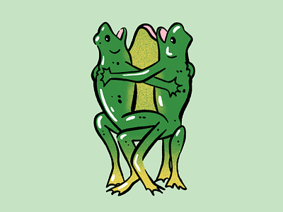 Frogs art character comic art digital art illustration procreate