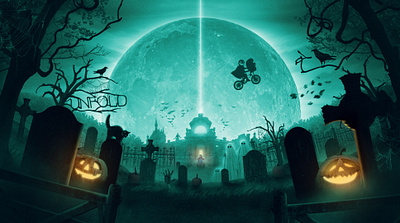 Halloween Party artwork cat cemetery digital imaging graphic design graveyard halloween halloween inspiration illustration manipulating manipulation photoshop poster pumpkin wallpaper