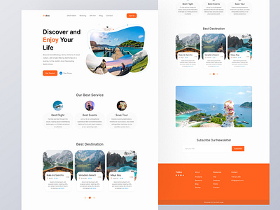 Travel Landing page forest hero section landing page design tour travel landing page travel ui ux wild