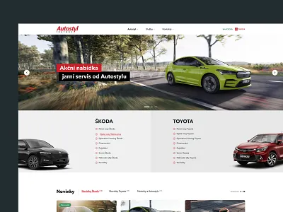Autostyl a.s. car clean dealer design theme toyota ui ui design ux ux design wordpress škoda