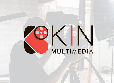 Corporate style "KIN MULTIMEDIA" branding design graphic design logo vector