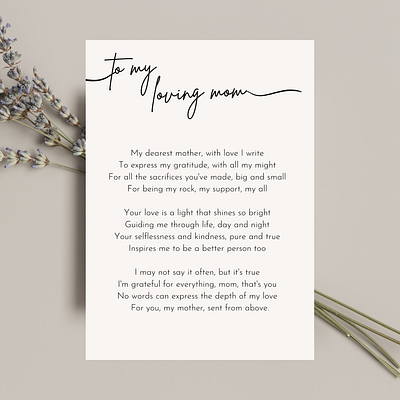 Mother's Day Card graphic design