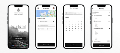 Sri Lanka Railway - Navigator app branding design typography ui ux vector visual