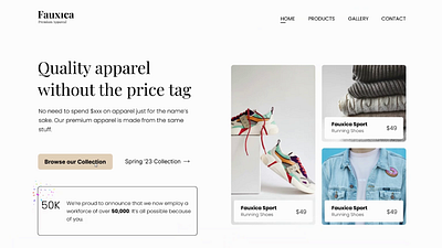 Landing Page | Shopping Website UI animation branding graphic design typography web design