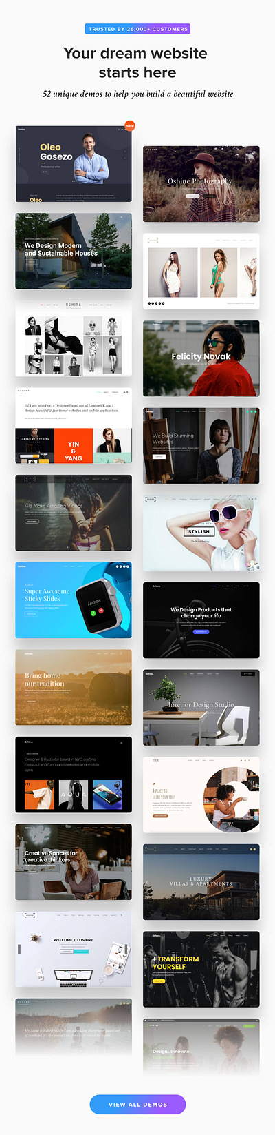 Oshine - Multipurpose Creative WordPress Theme wordpress theme