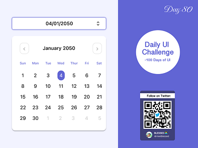 Day 80 Task: Design a Date picker. #DailyUI calendar dailyui date date picker design figma inspiration ui