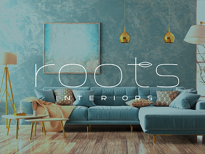 Roots Interiors branding des layout logo ui