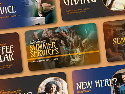 Summer Services Mega-Series church design graphic design light leak proclaim promedia series sermon services summer sunday