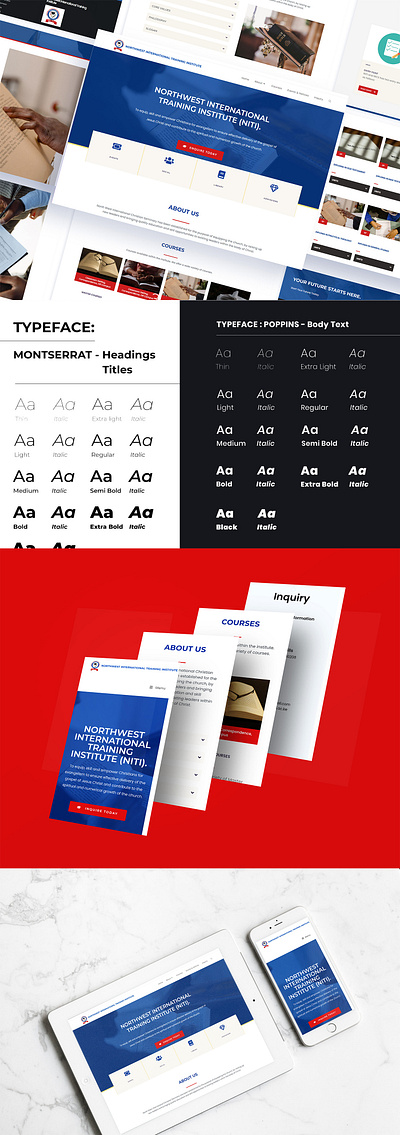 Northwest International training Institute (NITI). adobe branding create design layout modern responsive screen typography ui web webdesign webdevelopment website