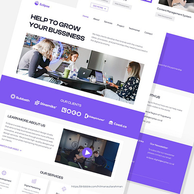 Eclipse Digital Agency - Landing Page agency branding company profile landing page ui ux