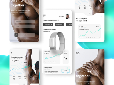 Tracker App app branding design figma health ui ux web design