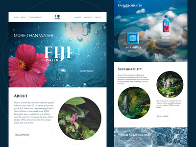FIJI WATER | Website Redesign Concept design ui ux